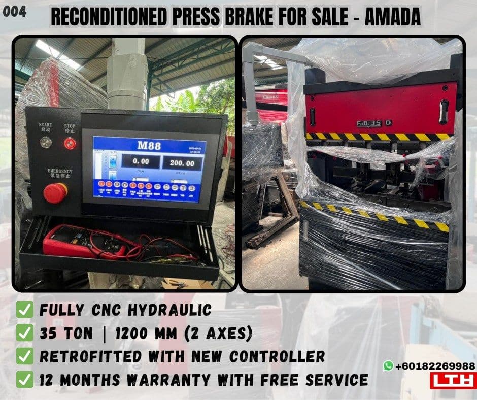 004 - RECONDITIONED PRESS BRAKE FOR SALE - AMADA