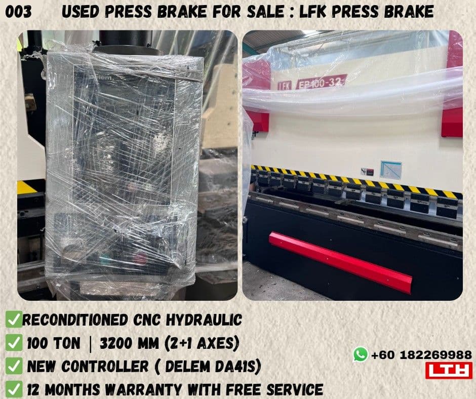 003 USED PRESS BRAKE FOR SALE – Reconditioned LFK CNC Hydraulic Press Brake