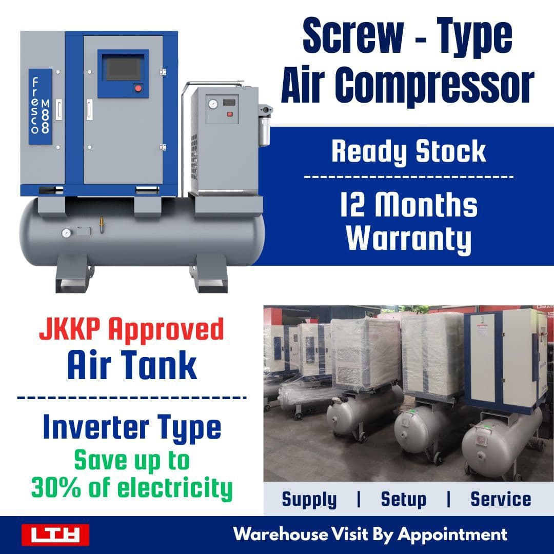 Looking for a ready-stock screw-type air compressor with local support?